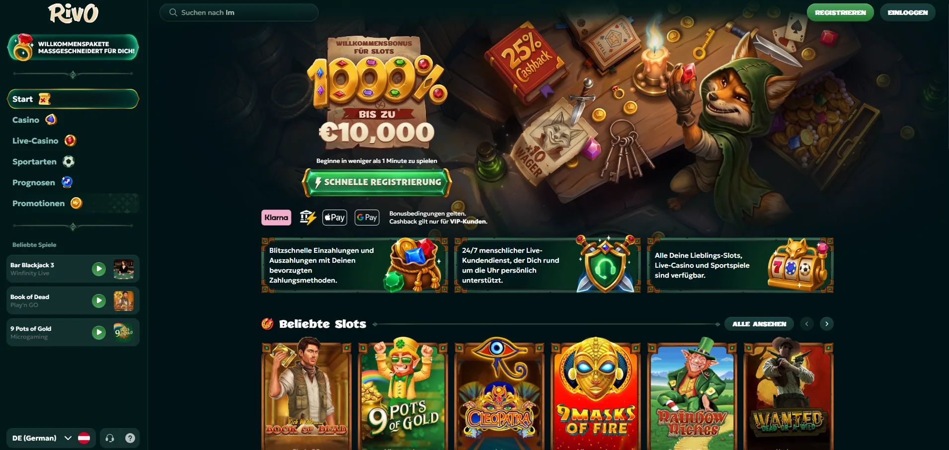 Rivo Casino Anmelden