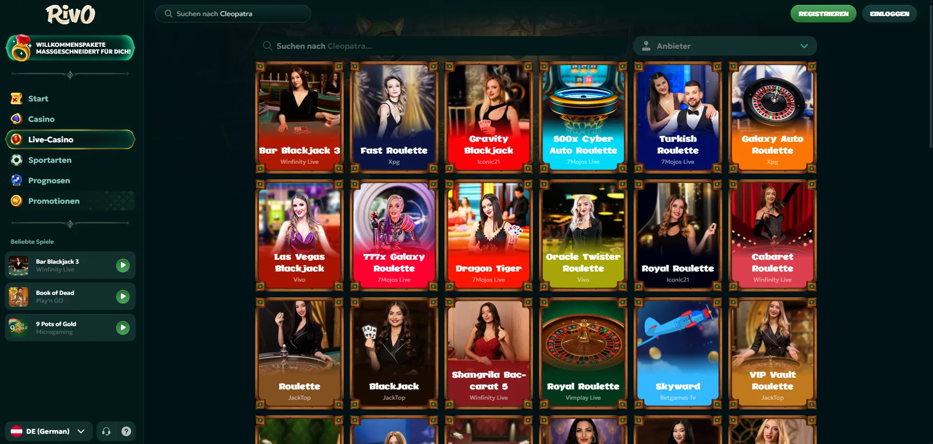 Rivo Casino Spiele